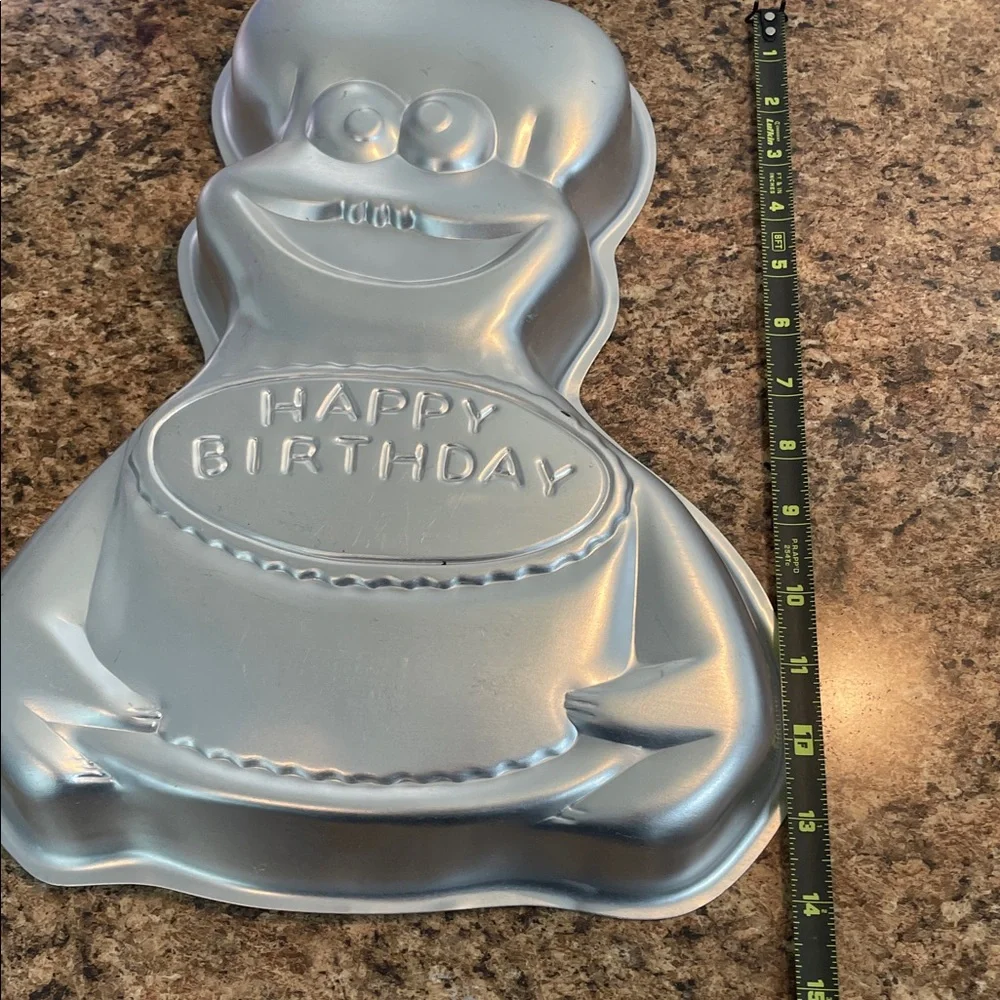 Happy Birthday Cookie‎ monster Cake Pan - Silver